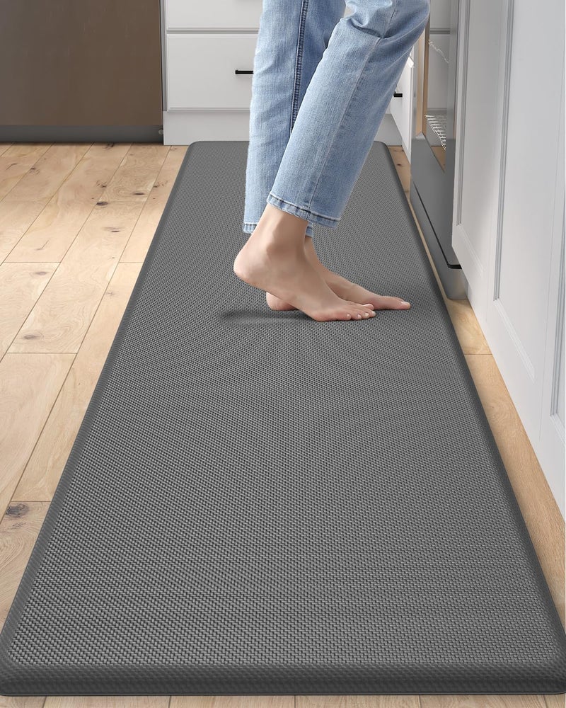 DEXI Kitchen Mat Cushioned Anti Fatigue Non Slip Waterproof Comfort Standing Floor Rug for Kitchen Office Sink Laundry 70x20 Grey