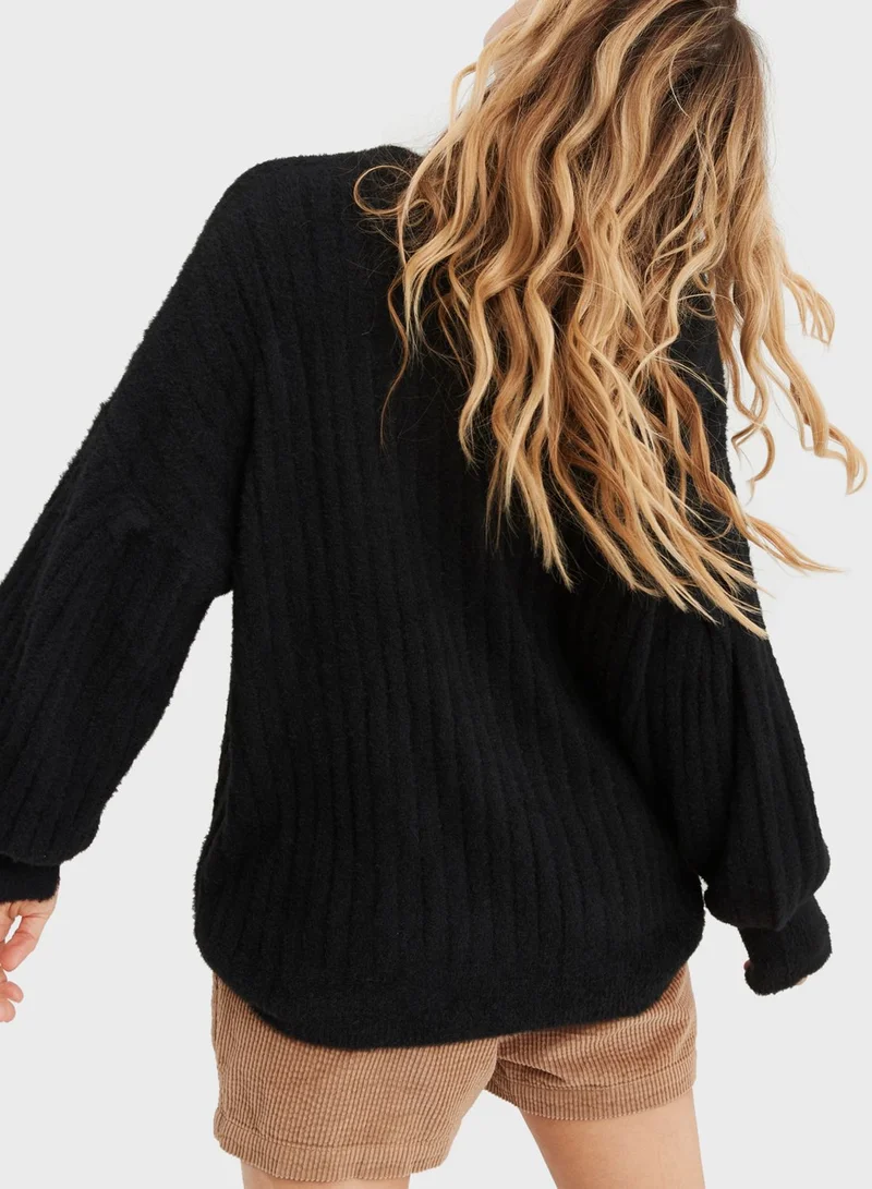 Aerie Crew Neck Knitted Sweater