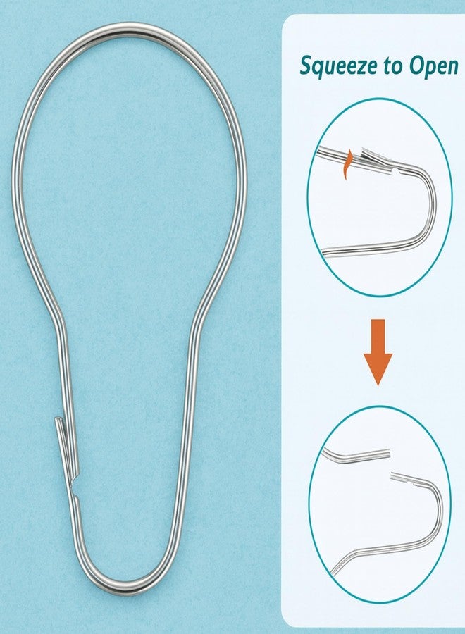 12-Pack Rustproof Metal Shower Curtain Hooks for Bathroom, Heavy-Duty and Smooth Gliding - Image 5