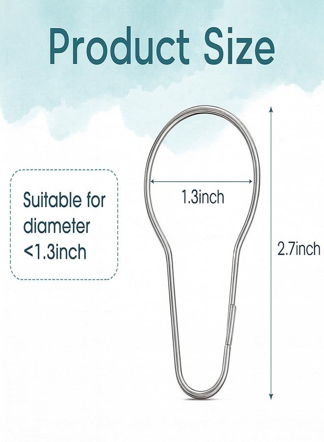 12-Pack Rustproof Metal Shower Curtain Hooks for Bathroom, Heavy-Duty and Smooth Gliding - Image 4