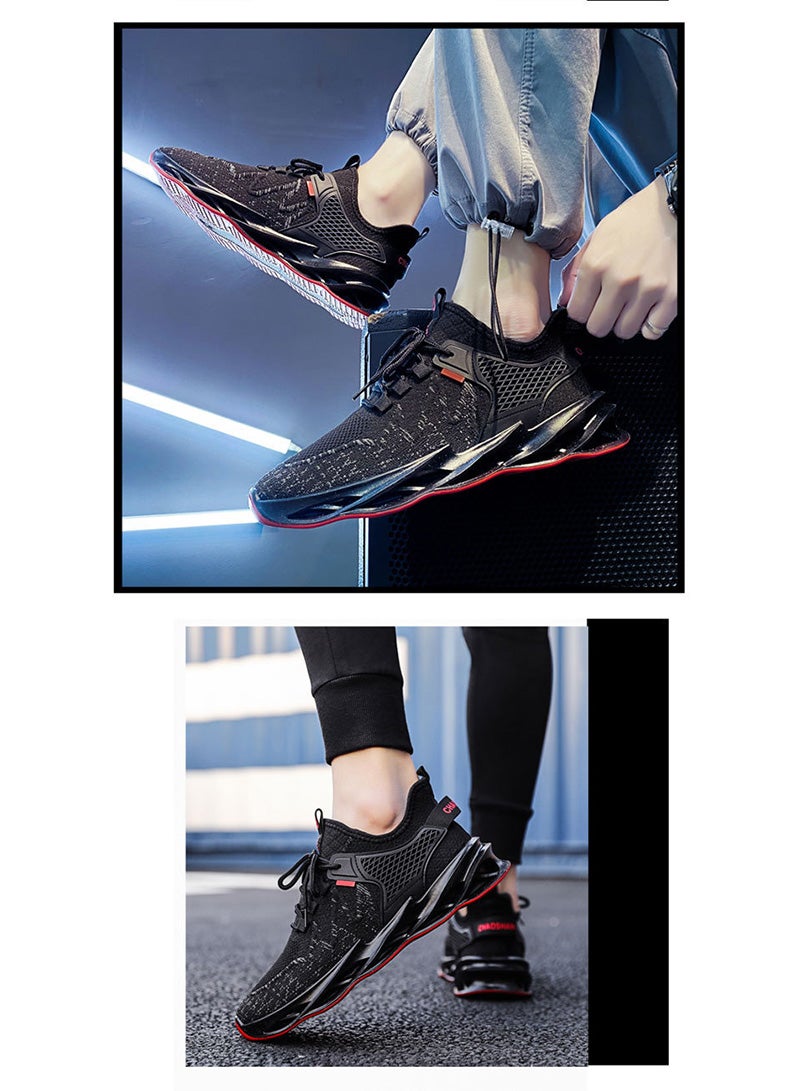 شاربدو أحذية رجالي أحذية رياضية خفيفة الوزن للرجال أحذية مشي تسمح بالتهوية أزياء رجالية غير رسمية الانزلاق على أحذية التنس للركض غير قابلة للانزلاق - Image 3