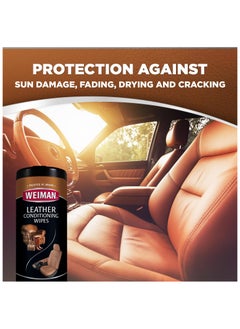 Weiman Leather Cleaner & Conditioner Care Kit | Restores Leather Surfaces | Ultra Violet Protectants Help Prevent Cracking or Fading of Leather Furniture, Car Seats, Shoes  - Image 2