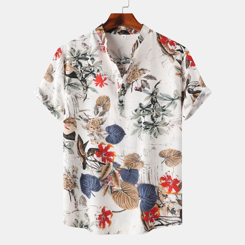 Men'S Short-Sleeved Shirt 2025 Plus Size Casual Hawaiian Printed Shirt Men'S Men'S Clothing - Image 1