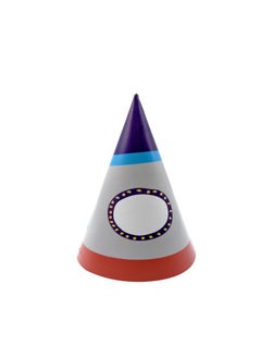 PARTY FUN 9-Inch Happy Birthday Paper Hats Vibrant Multicolor Celebration Edition Set of 6 Pcs  - Image 1