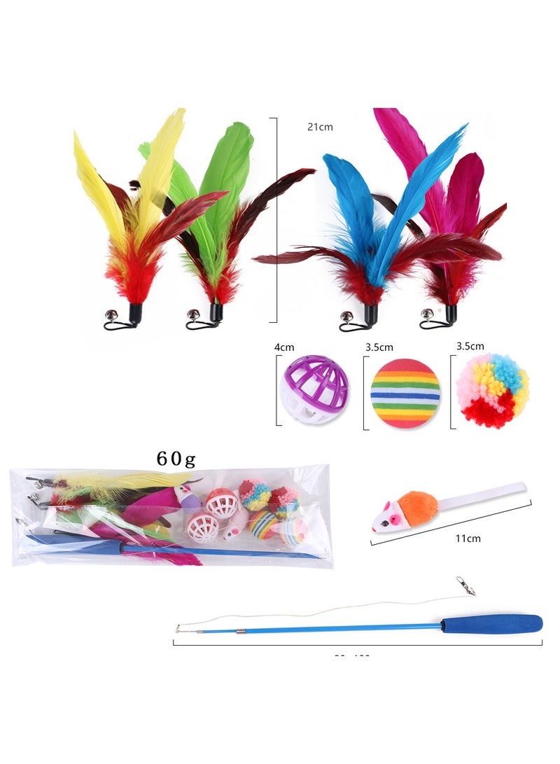 Deo King 13-Piece Funny Cat Teaser Pole and Pet Toys - Image 2