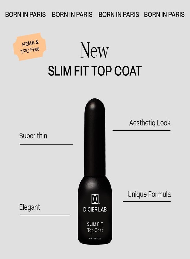 DIDIER LAB DIDER LAB - Premium No Wipe Gel Top Coat Slim Fit for Gel Nail Polish - Free of HEMA and TPO - Ultra-Thin Top Coat Gel Nail Polish for a Long-Lasting Manicure - Ideal for Weak Nails - 0.34 fl oz - Image 3
