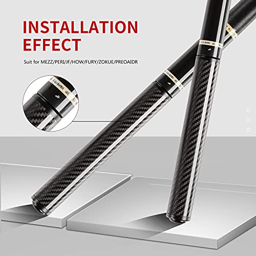 KONLLEN Pool Cue Extension 2'' 3'' 4'' 6'' 8'' 12'' Carbon Fiber Billiard Cue Extension Billiard Accessories for Pool Sticks - Image 5