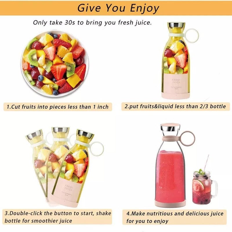 Dogeanu All consumer tier purchase options Portable Blender, Blender Bottle, Blender Smoothie Maker, Smoothie Blender, Mini Blender for Smoothie, Fresh Juice Blender, Bottle Blender 350ml Low wear optimized build - Image 3