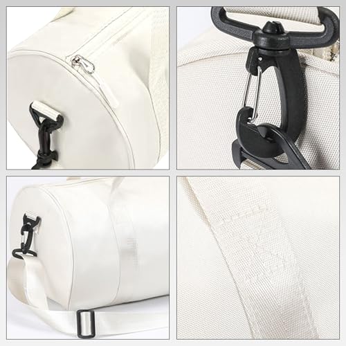 W WINTMING Mini Gym Bag for Women Small Duffle Bag Mini Gym Tote Bag Sport Bag for Yoga Swimming Dance (White) - Image 4