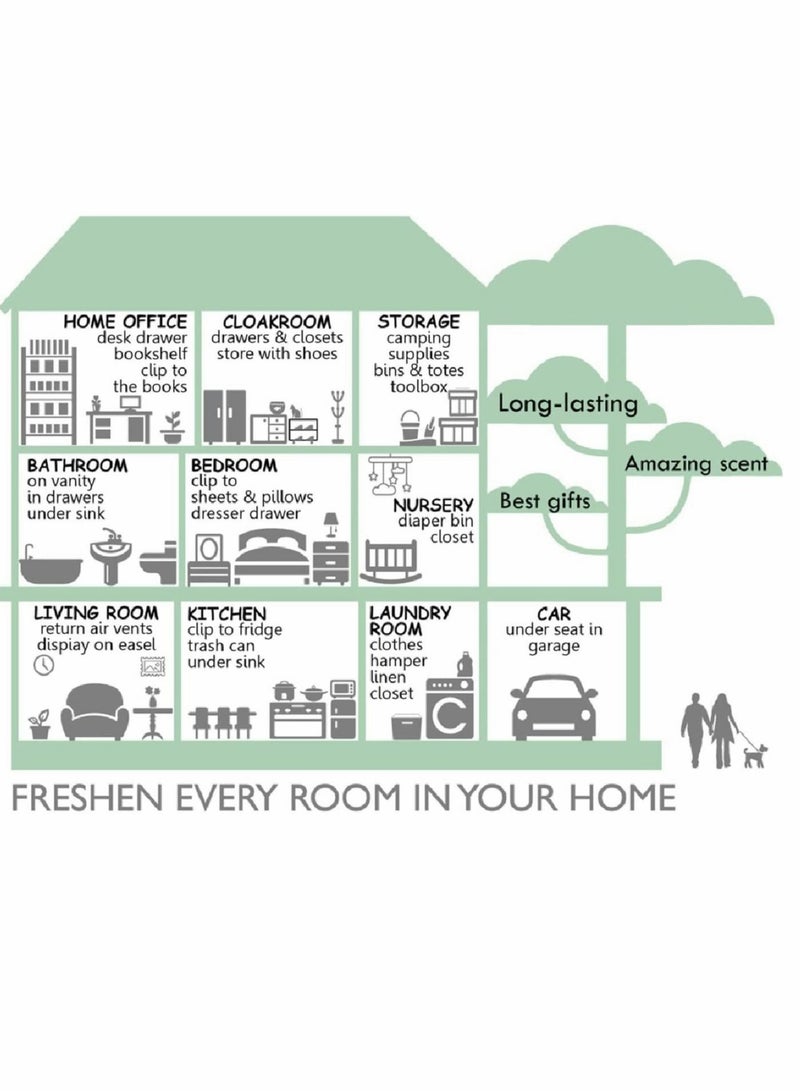 Captaintech 12 Packs Lavender Closet Deodorizer Air Freshener Long Lasting Scented Drawers Sachets Smell Goods for House - Image 5