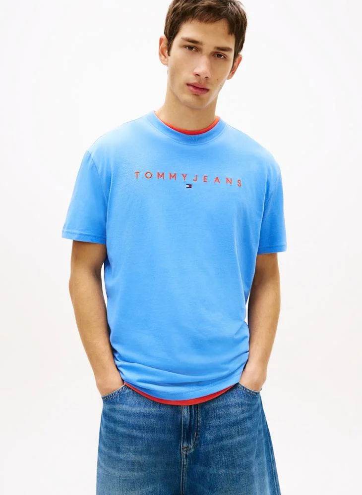 TOMMY JEANS Linear Logo Embroidery Jersey T-Shirt