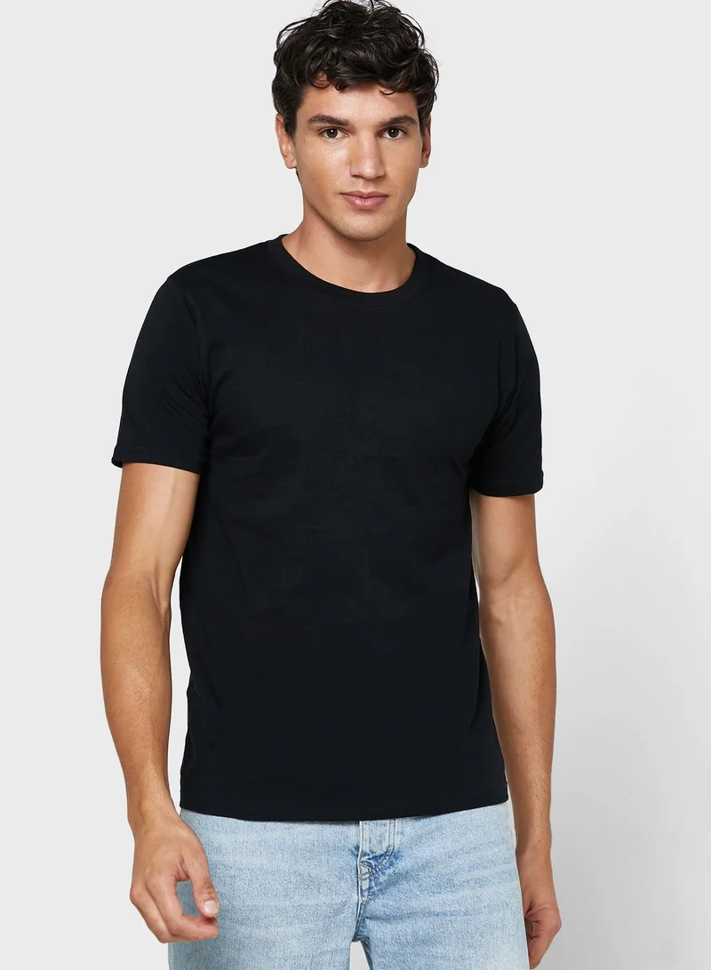 Seventy Five Basics 5 Pack Essential Crew Neck T-Shirts