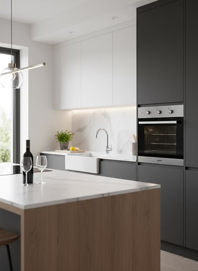 كومتيل فرن بلت ان كهرباء - 60سم - 8 وظائف - استيل - تركي - A6-SF2(MT) - Image 2