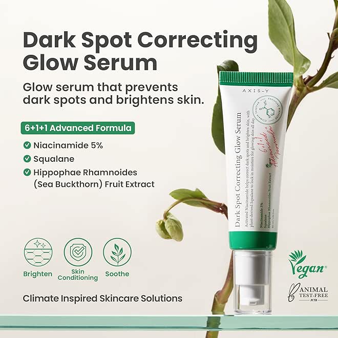 AXIS-Y Dark Spot Correcting Glow Serum - 5% Niacinamide Dark Spot Remover For Face - Vegan Korean Skin Care Niacinamide Serum for All Skin Types - 1.69 fl. oz. - Image 1