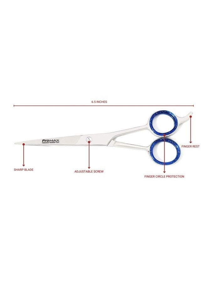 ProMaxCare - Professional Barber/Salon Razor Edge Hair Cutting Scissors/Shears 6.5" Ice Tempered Stainless Steel Reinforced With Chromium To Resist Tarnish and Rust -210-10225 - Image 1