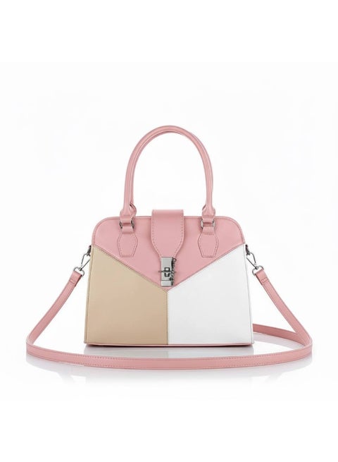 Women’s Handbag and Crossbody – pink with Multicolor Design and Elegant Style