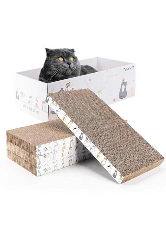 لوح خدش للقطط (5 ألواح) - لوح خدش من الورق المقوى، وسادة خدش للقطط، لعبة خدش تفاعلية لطحن مخالب القطط - Image 1