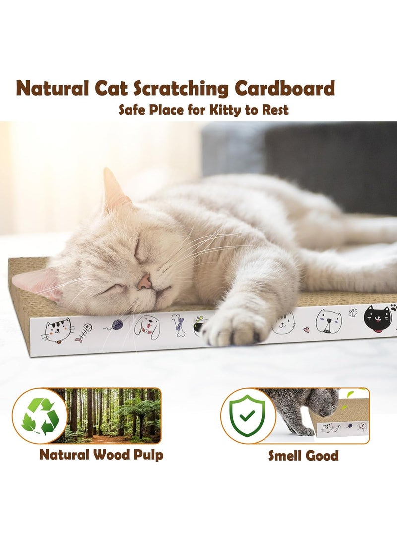 لوح خدش للقطط (5 ألواح) - لوح خدش من الورق المقوى، وسادة خدش للقطط، لعبة خدش تفاعلية لطحن مخالب القطط - Image 2