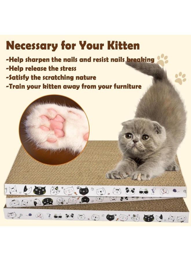 لوح خدش للقطط (5 ألواح) - لوح خدش من الورق المقوى، وسادة خدش للقطط، لعبة خدش تفاعلية لطحن مخالب القطط - Image 3