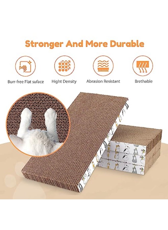لوح خدش للقطط (5 ألواح) - لوح خدش من الورق المقوى، وسادة خدش للقطط، لعبة خدش تفاعلية لطحن مخالب القطط - Image 4