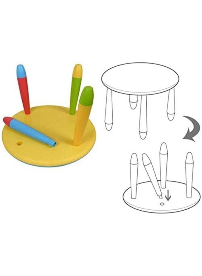 Rainbow Toys Children's table Kids Circle Shape Table For Nursery Kindergarten Plastic Desk, for indoor and outdoor use - Image 4