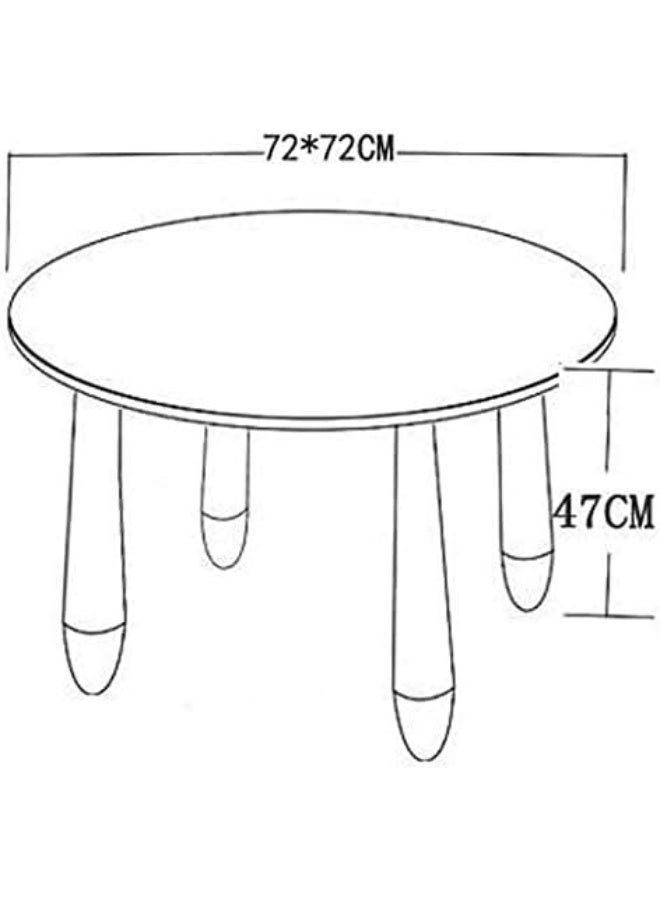 Rainbow Toys Children's table Kids Circle Shape Table For Nursery Kindergarten Plastic Desk, for indoor and outdoor use - Image 2