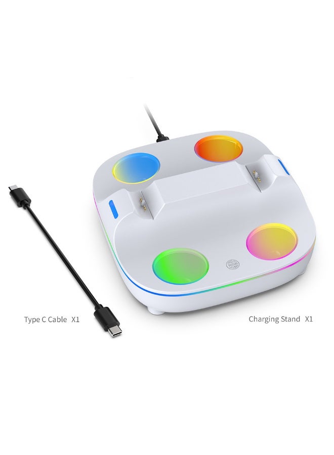 DOBE TP5-35115 PS5 DualSense Controller Charging Dock with RGB Lighting Effects, White - Image 3