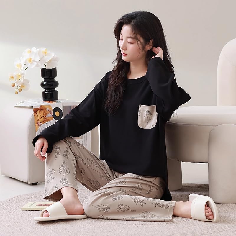 Celary Korean Style Women’s Night Suit - Cute Printed Pajama Set with Half Sleeve Top & Pants - Soft Cotton Loungewear - Image 3