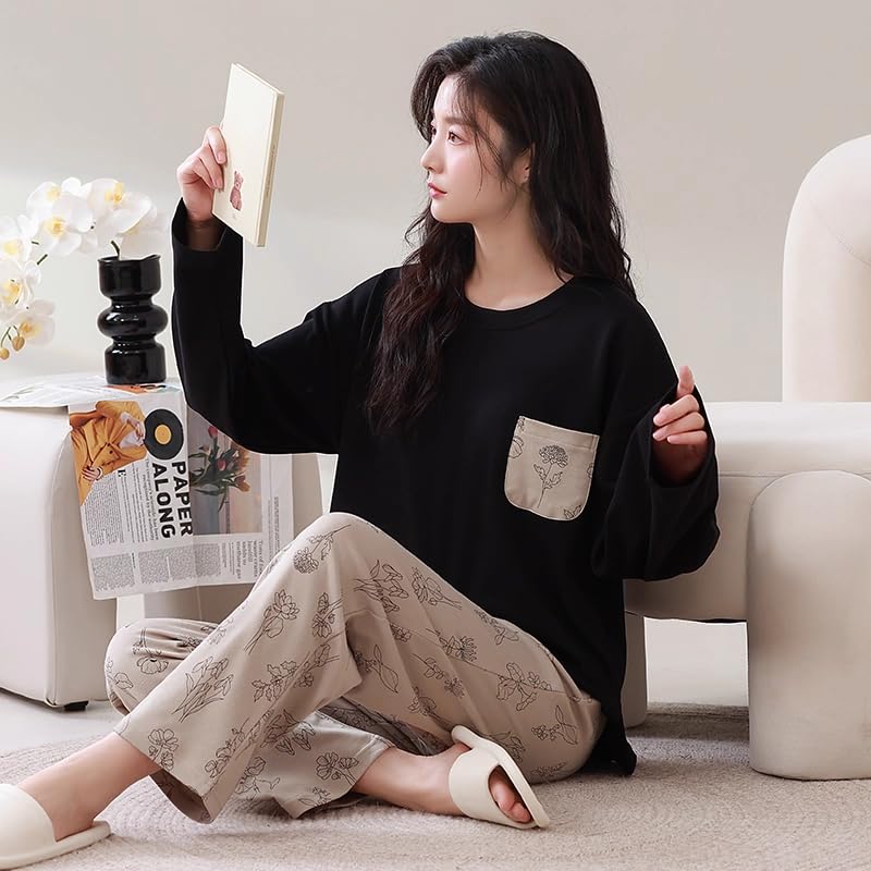 Celary Korean Style Women’s Night Suit - Cute Printed Pajama Set with Half Sleeve Top & Pants - Soft Cotton Loungewear - Image 2