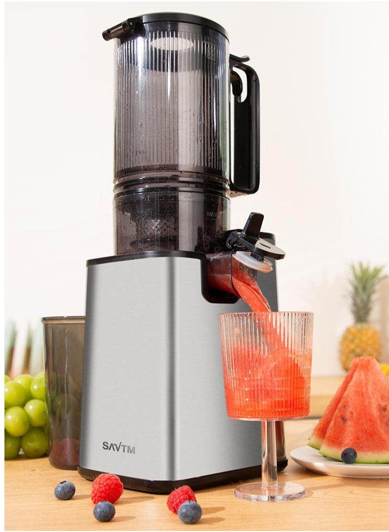 SAVTM Slow Juicer 250W | 200ml Capacity | Stainless Steel Juicer | 55 RPM | Continuous Operation for Up to 10 Minutes | Durable & Compact Design  - Image 2