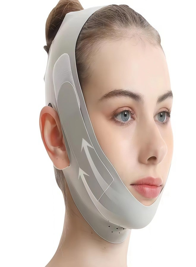 Talzpro Graphene V Line Lifting Mask Chin Up Mask, Chin Strap for Sleeping – Breathable Jaw Strap, Contouring Face Lift Mask, Reusable Anti-Sagging Support for Jawline Shaping (Light green) - Image 1