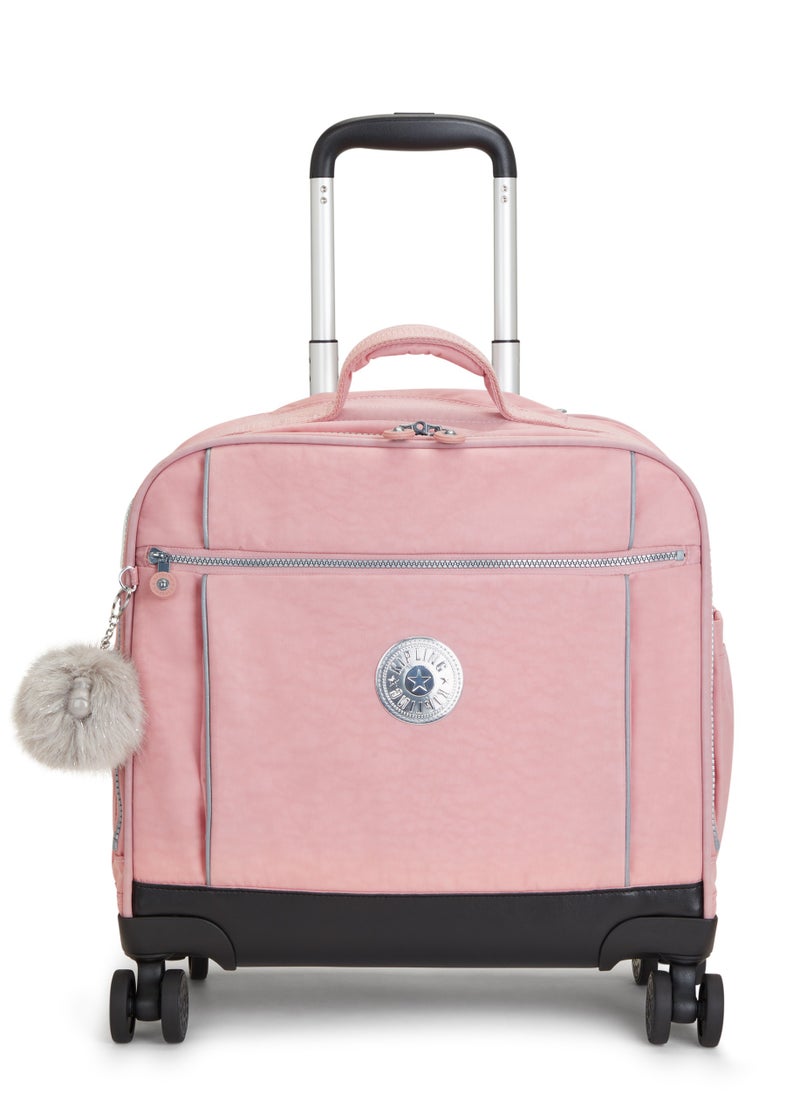 kipling Kipling New Storia Kids' 4-Wheeled School Trolley Bag with 15.6 inch Laptop Compartment Bridal Rose  - Image 1