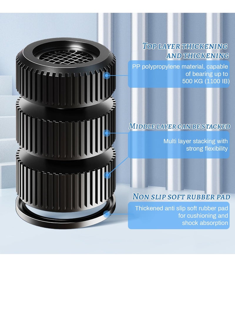 4-Pack Anti-Vibration Pads for Washing Machines & Dryers - Stackable, Non-Slip Shock Absorbers for Noise Reduction & Pedestal Protection, Fits Most Models - Image 2