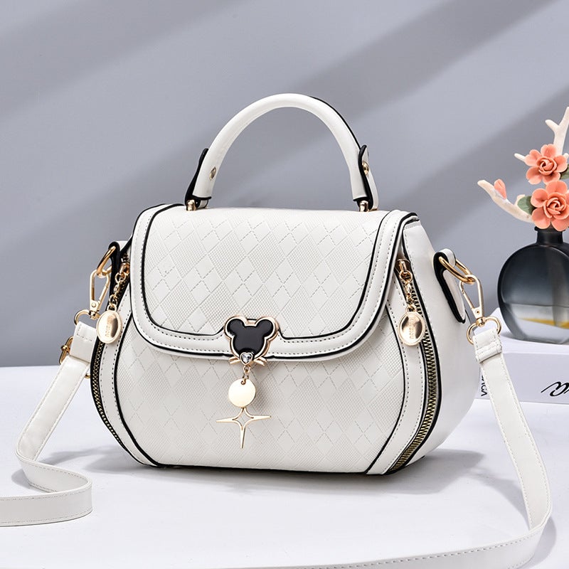 Bag Women'S 2022 New Arrival Trendy Korean Style Rhombic Popular All-Match Single Shoulder Crossbody Bag Simple Fashionable Portable Saddle Bag - Image 5