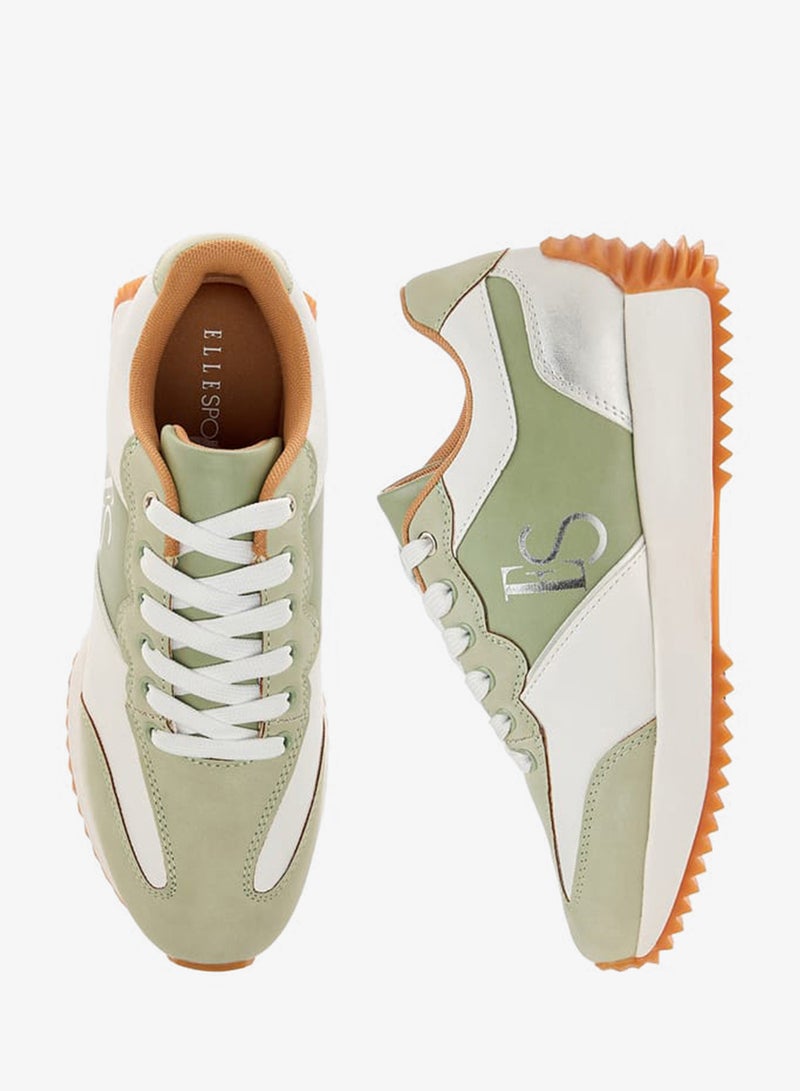 ELLE Women's Panelled Sneakers With Lace-Up Closure - Image 3