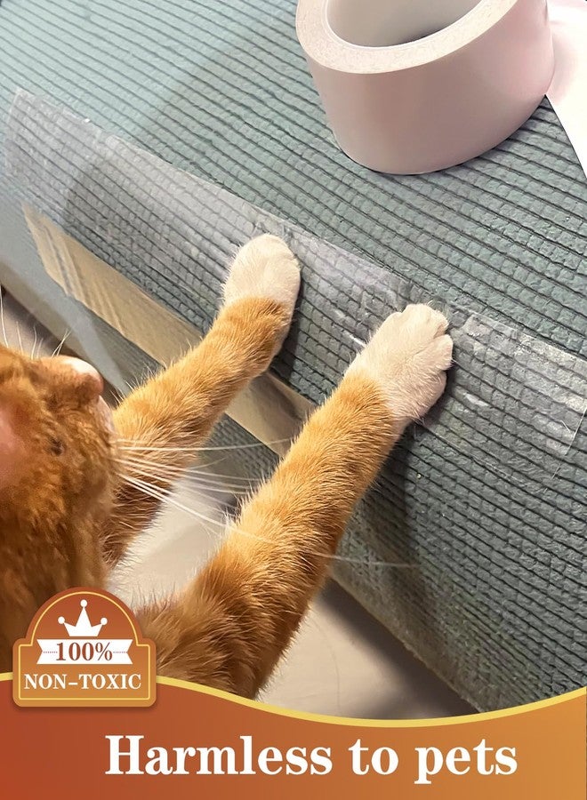 Lzerking ScratchGuard Cat Furniture Protector Tape - 2 Rolls, Clear Double Sided, 4in20 Yards - Image 5