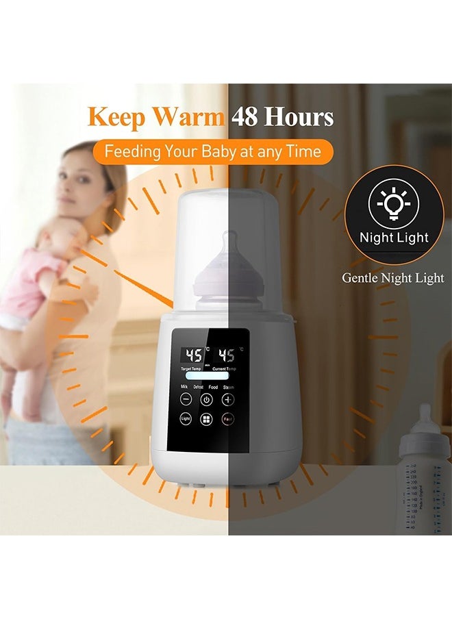 Bukela Baby Bottle Warmer, Fast Baby Milk Warmer with Accurate Temperature Control for Breastmilk or Formula,Breastmilk Warmer, 48H Thermostat, with Defrost, Night Light, Heat Baby Food Jars Function  - Image 5