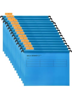 erorex A4 Suspension Files Polypropylene Filing Cabinet Suspension Files With Tabs And Card Inserts For School Home Work Office Organization 12Pcs Blue  - Image 1