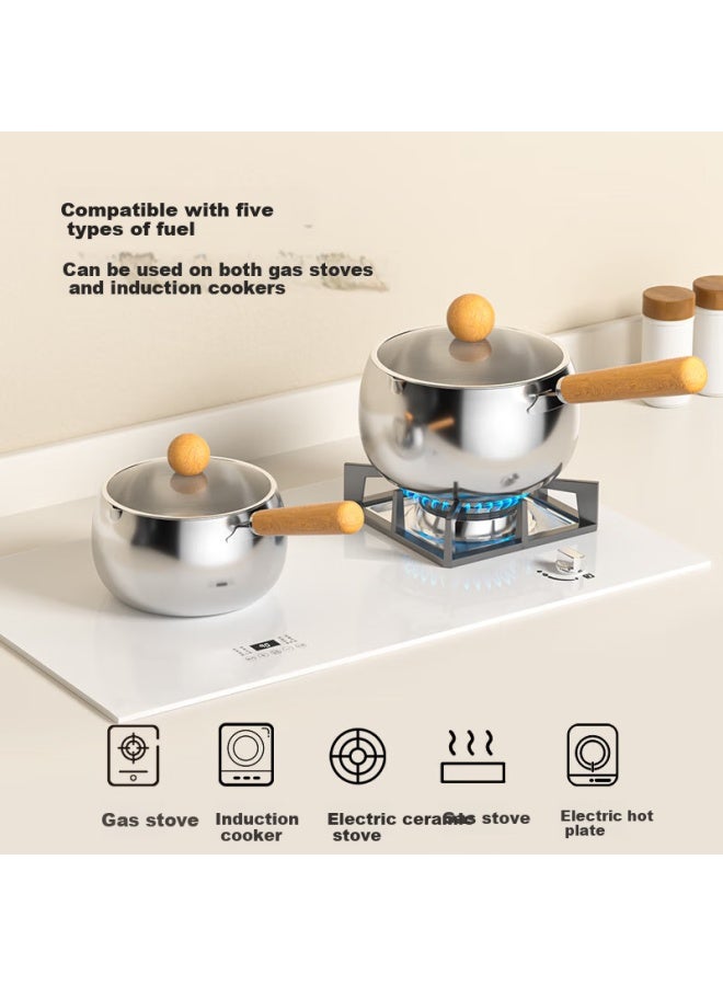 Plodon Baby Food Supplement Pot Milk Pot 316l Stainless Steel Non-coating Soup Pot Small Frying Pan Steaming And Cooking Integrated Baby Food Supplement Pot - Image 5