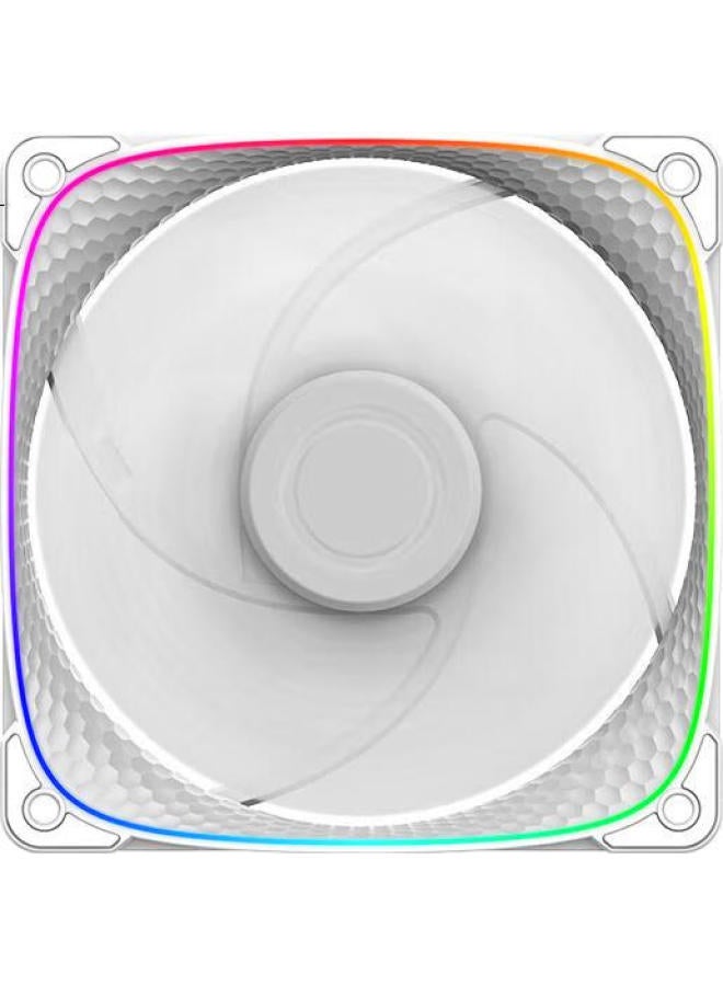 Geometricfuture Case Fan, Longshen 2503W 12Cm, Argb, Motherboard Synchronization, White, Single Pack - Image 1