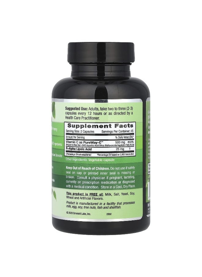 Emerald Laboratories Emerald Laboratories, PureWay-C™+ R-Alpha Lipoic Acid, 90 Vegetable Caps  - Image 2