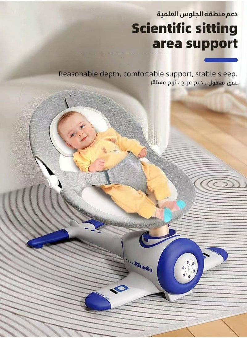XiuWoo Multi-Functional Electric Baby Swing Bassinet – Portable Rocker Chair for Infants, 3 Seat Positions, 4 Speeds, Bluetooth Music, Harness Belt, and Remote Control, Ideal for Boys and Girls  - Image 2
