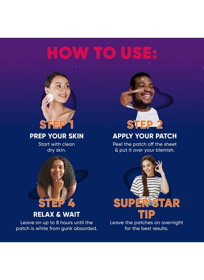 LivaClean - 240 Ct Superstar Pimple Patches Galaxy Edition W/Salicylic Acid & Tea Tree Oil Pimple Patches Cute Pimple Patches For Face Pimple Patch Hydrocolloid Acne Patches - Image 1