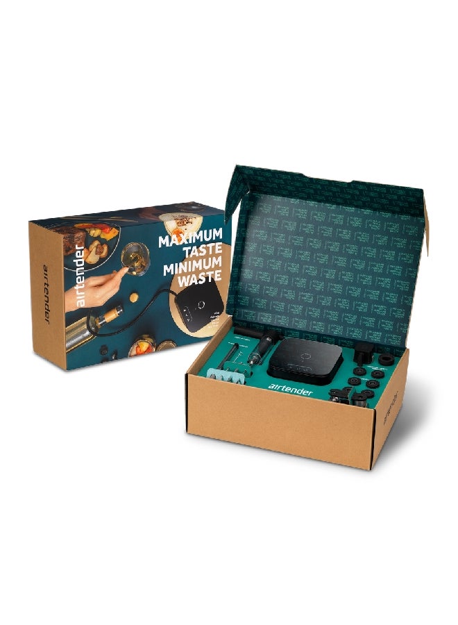 ايرتيندر سداده زجاجة النبيذ مع نظام وتقنية البلوتوث مع مجموعة تفريغ هواء وواقي للزجاجة باللون الأسود 12.8 x 27.2 x 37.2 cm AT9401 - Image 5