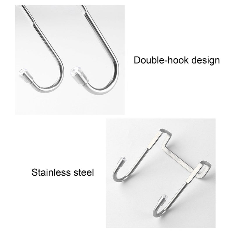 Hook Up Wall Mounted Coat Hook Rack Extra Long Cabinet Hooks No Drill Installation Anti-Slip Space Saving Coats Hats Bags Towels Organizer - Image 3