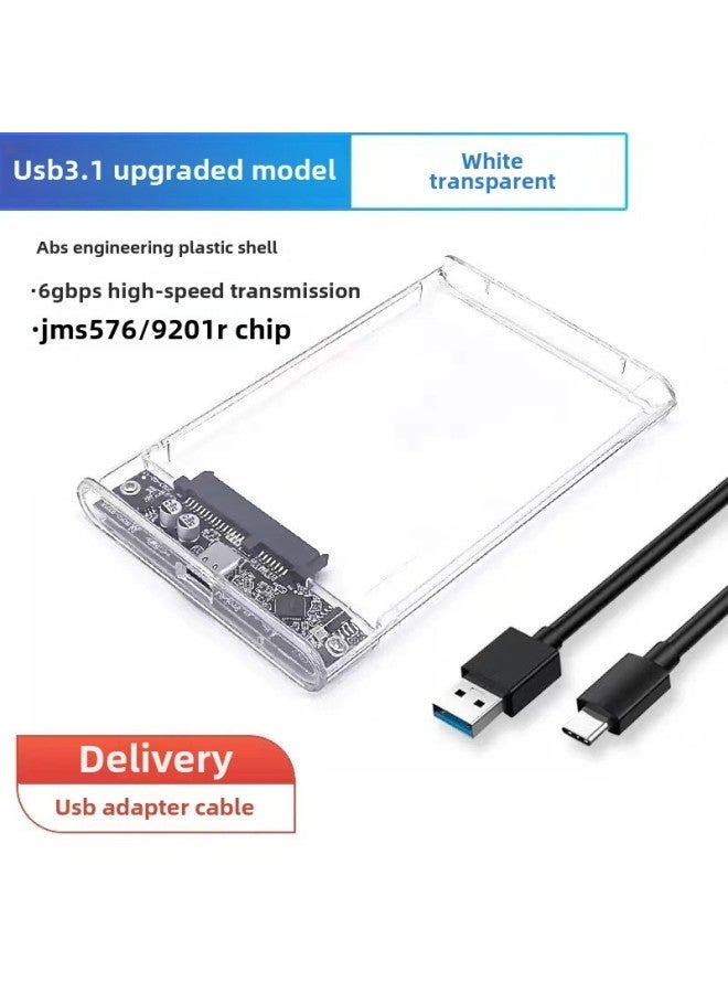 2.5 Inch Notebook Hard Disk Box Changed To Mobile External USB3.0 Mechanical Solid State SSD High-speed Universal-Color:Transparent 3.1  - Image 1