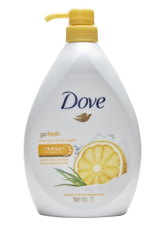 Dove غو فريش إنرجيز غسول الجسم، برائحة الجريب فروت وعشب الليمون، 33.8 أونصة (1 لتر) - Image 1