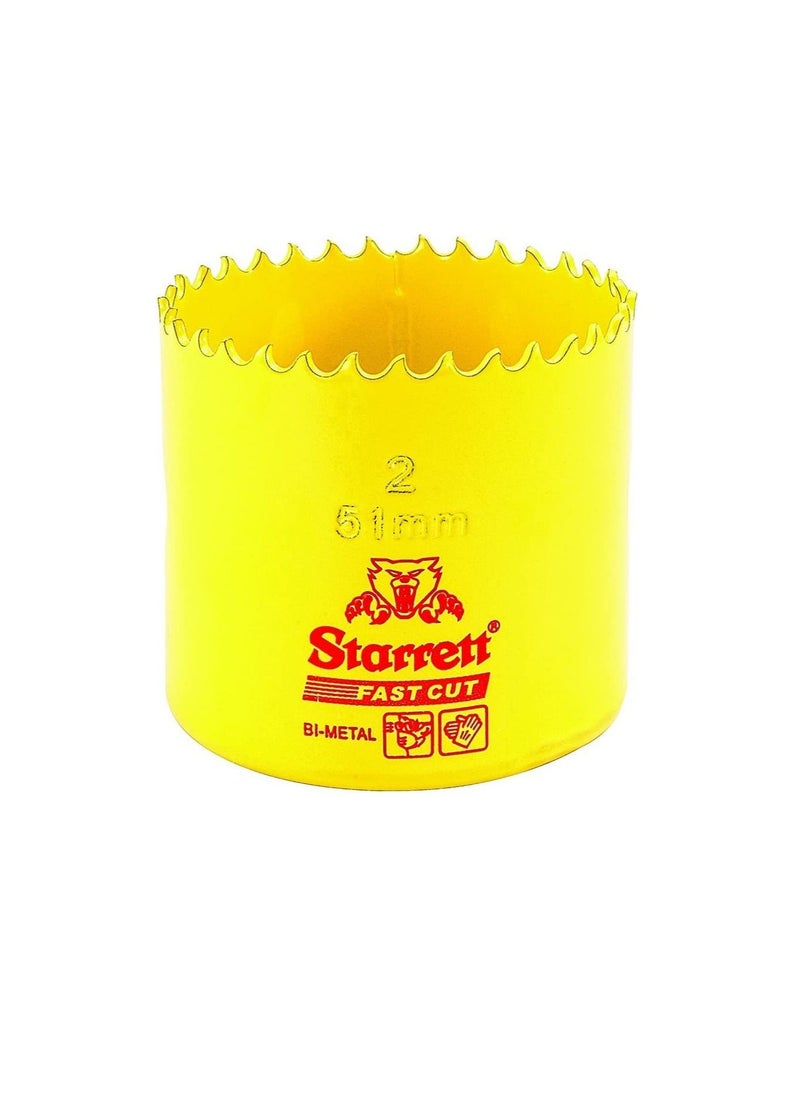 Starrett - Starrett 51 mm Fast Cut Bi-Metal Hole Saw for Drills - FCH0200-G - Image 1