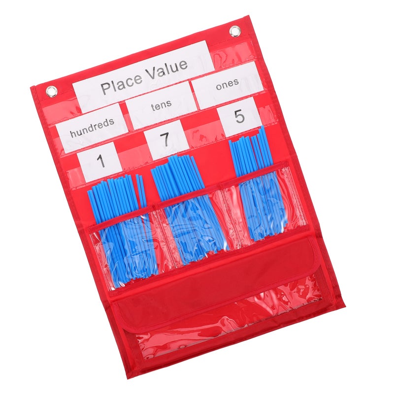 1 Set Pocket Chart Classroom Portable Counting Pocket Chart Numbered Pocket Chart - Image 1