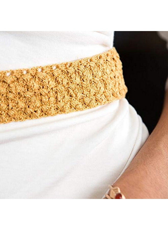 RED HEART - Coats Crochet 154M.0226G Aunt Lydia'S Cotton Metallic Size 10 Natural/Gold - Image 1